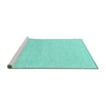 thumbnail image 2 of Ahgly Company Machine Washable Indoor Rectangle Solid Turquoise Blue Modern Area Rugs, 4' x 6', 2 of 4