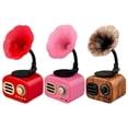 thumbnail image 4 of Zeceouar Retro Bluetooth Gramophone Speaker Portable Mini Retro Wireless Speaker-Sound, 4 of 7