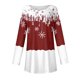 thumbnail image 3 of MHFRRA Camiseta de Manga Larga con Estampado Festivo, Suave y Acogedora, Ideal para Fiestas de Temporada y Reuniones Familiares. Rojo Ladrillo, 3 of 4