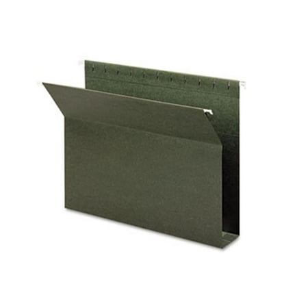 2 Cap Box Bottom Hanging File Folders- Letter- Green- 25/Box