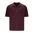 thumbnail image 4 of DPTALR George Men's Knit Shirts,Short Sleeve Ribbed,Lightweight Casual Golf Shirts for Summer,Wine,Big and Tall Men S, 4 of 6