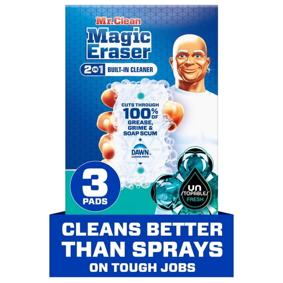 Mr. Clean Magic Eraser Ultra Foamy All Purpose Cleaner, Degreaser, Foaming Sponge, 3ct