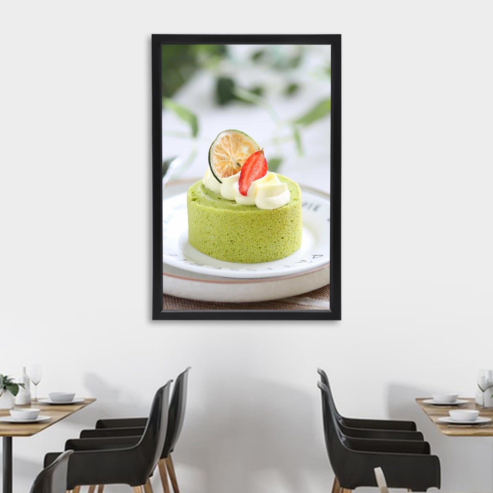 LED Poster Frame Light Box 18x24 Inch Wall Mount, 9000-10000K High Color Temperature, 45° Miter Joint Slim Design, Front-Loading Magnetic Frame for Movie Poster Advertising Sign