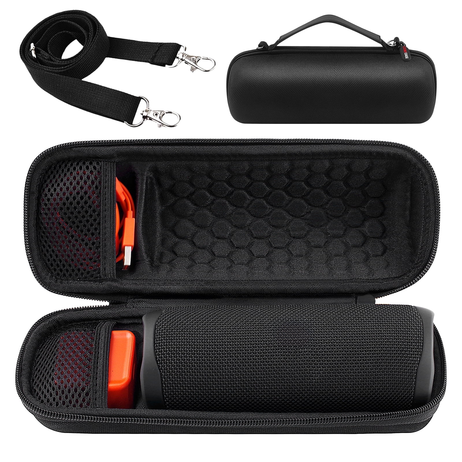 AYAOQIANG, Speaker Bag, 710-BK, Rugged Waterproof Nylon Carry Case