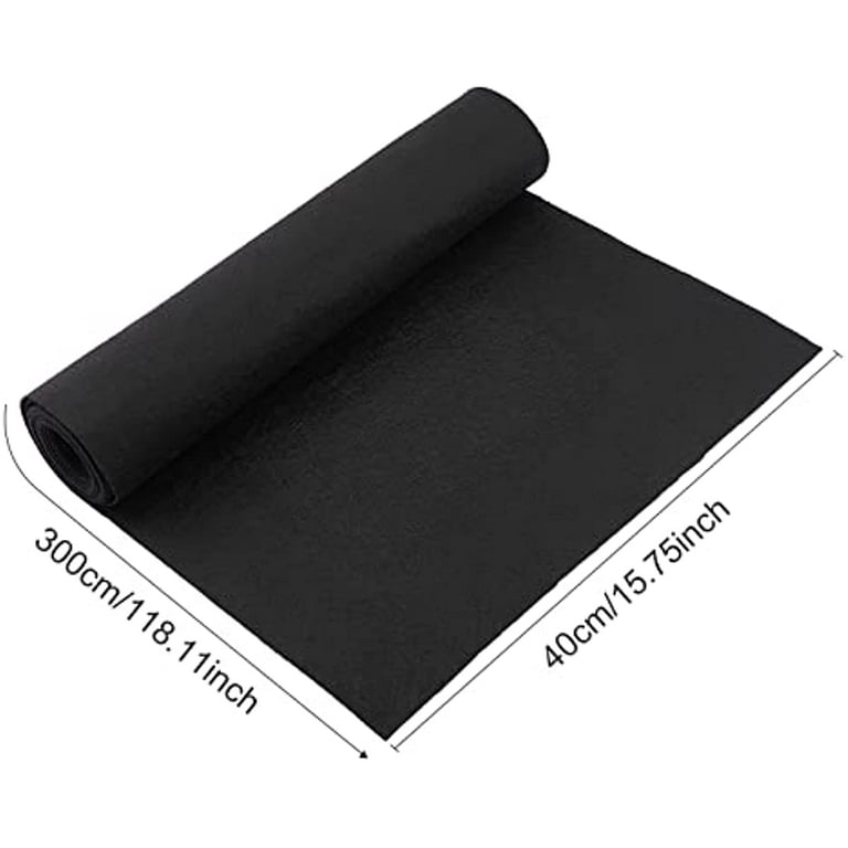 10FT 15.75 Inch Wide Black Felt Roll Craft Felt Nonwoven Fabric  Sheets(0.9mm Thick) Great Felt for Crafts Patchwork Sewing Costumes 