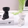 thumbnail image 2 of 1Pc Ceramic Plant Pot Sitting Human Shaped Planter Plant Container Desktop Decoration for Home Office Room, 2 of 3