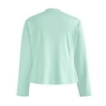thumbnail image 4 of Vedolay Jackets Womens Casual Long Sleeve Lapel Button Open Front Work Office Jackets Suit,Light Blue 3XL, 4 of 5