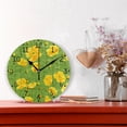 thumbnail image 5 of Yellow Buttercups Round Wall Clock Silent Analog Battery Operated Gold Pointer Home Decor 9.84" Diameter, 5 of 11