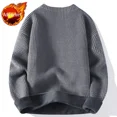 thumbnail image 3 of Suéteres de punto con cuello redondo y cuello redondo para hombre, ropa popular coreana, jersey para hombre, top holgado de alta calidad a la moda, 3 of 5