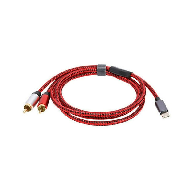 Cable De Audio 2 En 1 Rca Tipo C Macho A 2 Rca Macho Audio Y Cable Divisor Rca Para Cine En Casa Dvd Tv Amplificador Cd Soundbox Sweethay EL012236-00