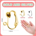 thumbnail image 5 of 20 Pack Clip-on Earring Converters Hypoallergenic Earring Clip On Backs Parts Components Findings for DIY Earring and Pierced Ears (Gold and Silver), 5 of 5
