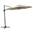 thumbnail image 1 of CorLiving 9.5ft Offset Tilting and Rotating Outdoor Umbrella with Aluminum and Steel Frame and Durable Canopy, 1 of 8
