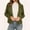 Green, variant on Womens Bomber Biker Moto Jackets Casual Zipper Up Lapel Cropped Coat Lightweight Regular Fit Outerwear
