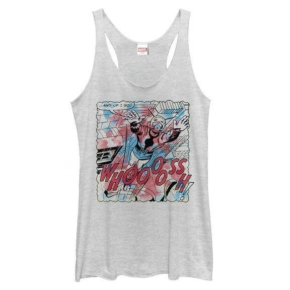 Women's Marvel Ant-Man Flying  Racerback Tank Top White Heather Medium