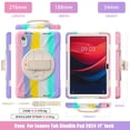 thumbnail image 7 of XYX Case for Lenovo Tab M11 11 inch 2024/Xiaoxin Pad 2024 with 360 Degree Rotating, Hand Strap, Shoulder Strap, Colourful Pink, 7 of 7