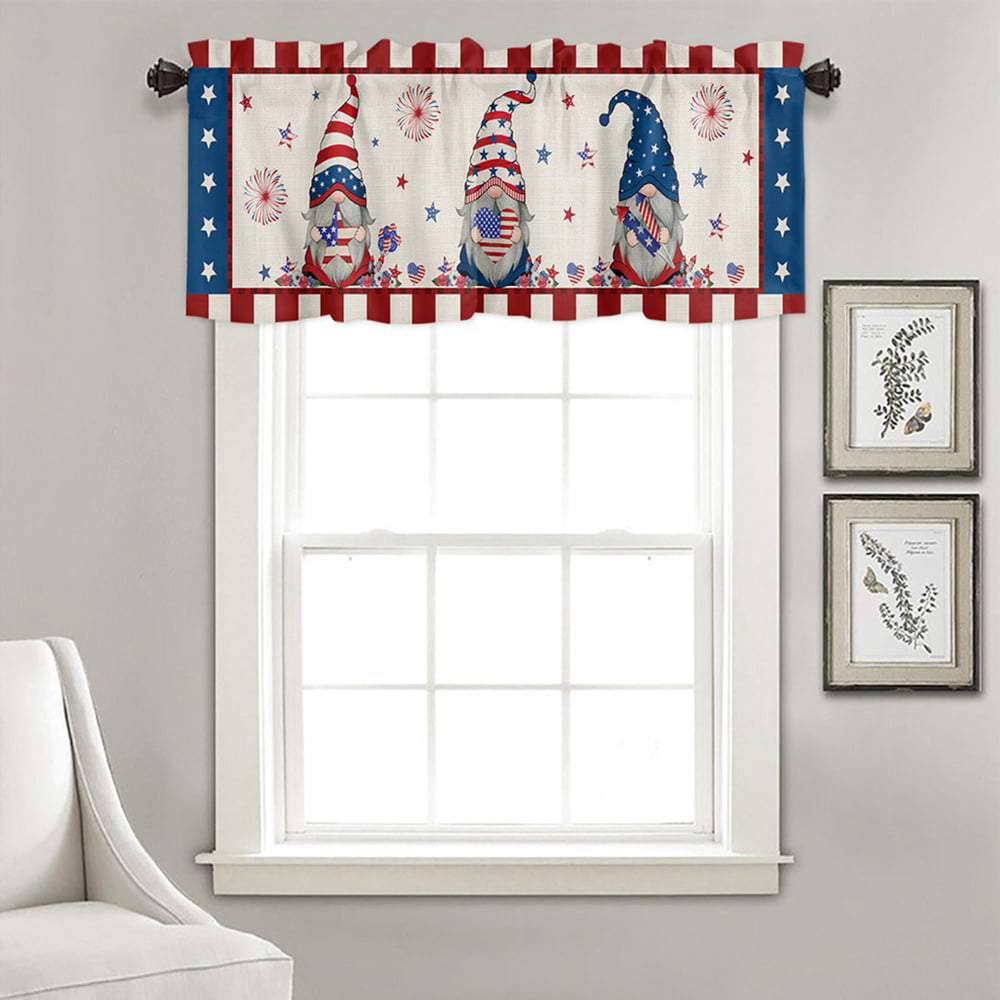 55X39" Statue of Liberty Window Curtain Treatments Kitchen Curtains 2 Panels 