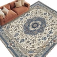 thumbnail image 2 of 6'x9' Area Rugs, Southwestern Boho Blue Indoor Outdoor Area Rug for Living Room Bedroom, Ethnic Geometric Farmhouse Washable Bathroom Rugs Kitchen Floor Carpet Mats Home Decor Aesthetic, 2 of 8