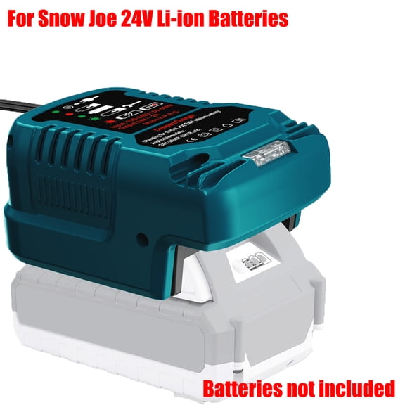 Portable Mini Rapid Charger Power Tool Battery Charger Compatible for Snow-Joe 24V Lithium Batteries US Plug