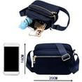 thumbnail image 3 of Lightweight Crossbody Bags for Women Shoulder Bag Purse Nylon Soft Travel Handbag with Multi Pockets,20*16*7cm,Dark Blue, 3 of 7
