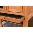 thumbnail image 4 of TRIXIE Weatherproof Outdoor 2-Story Small Wooden Small Animal Hutch Run & Pull-Out Tray, Brown, 4 of 7