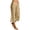 Beige, variant on SOOMLON Linen Capris for Women Plus Size Wide Leg Drawstring Pant Ruched Low Waist Gaucho Pants Casual Wear with Pockets
