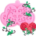 thumbnail image 1 of YIHUOMOLDS Large Flower with Leaf Chocolate Mold for Cake Decorating Cupcake Topper Candy Gum Paste Polymer Clay, 1 of 8
