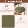 thumbnail image 3 of Bar Stools with Back Sets of 2, LEGAHOME 26"Counter Height Bar Stool, Modern Farmhouse Upholstered Bar Stool Chairs Set of 2 with Curved Back & Wood-Grain Metal Legs for 34"-39" Kitchen Island, Green, 3 of 7