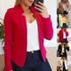 thumbnail image 3 of kamletia moda Color sólido sin botón Blazer mujeres manga larga Slim Fit chamarra abrigopangjing, 3 of 4