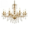 thumbnail image 2 of KPIBEST K9 Crystal Candle 8-Light Classic Iron Art Gold Bronze Chandeliers, 2 of 17