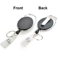 thumbnail image 4 of Officeship 100PCS Packed Retractable Badge Reel Carabiner ID Name Tag-Black With Back Splint, 4 of 8