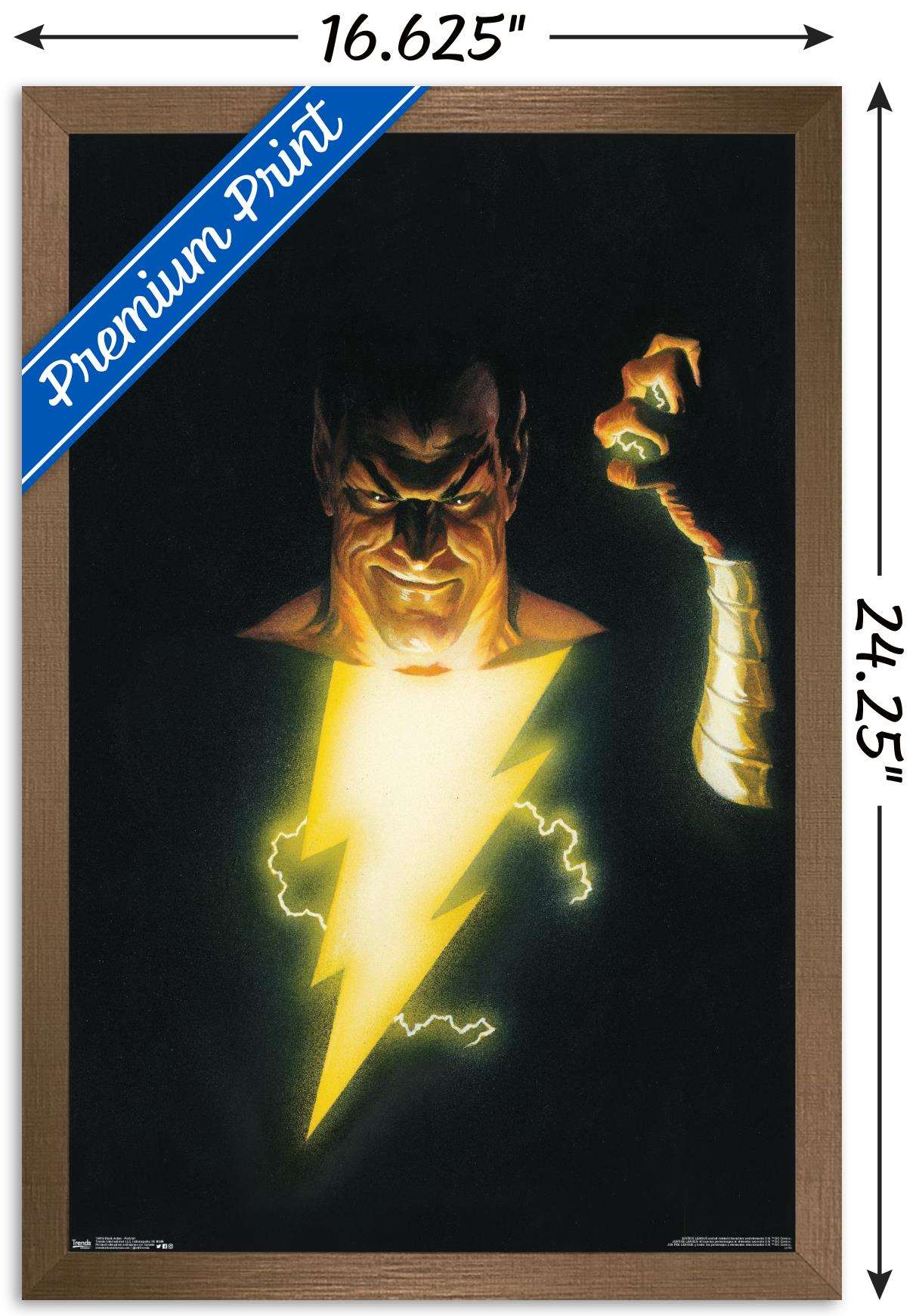 DC Comics - Black Adam - Portrait Wall Poster, 14.725" x 22.375", Framed