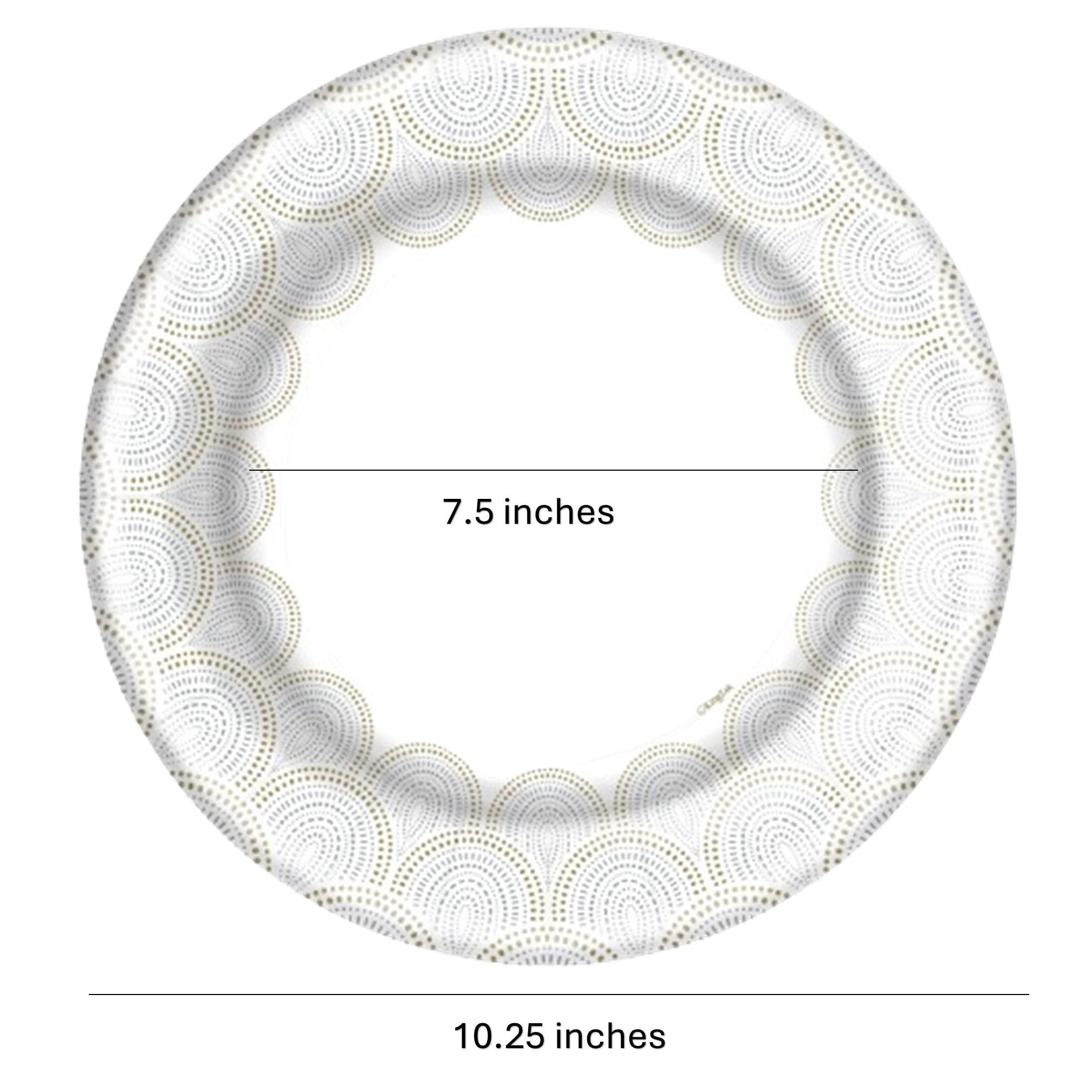 Hanna K Signature Metallic Rays 10.25" Dinner Paper Plates: 72Ct