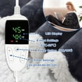 thumbnail image 4 of Heated Wearable Blanket with Feet, 2026 Upgrade Heated Wearable Blanket, 50"X70" Electric Blanket Heated Robe for Home, 10 Heating Levels Robe Snuggie Blankets for Mom(Grey), 4 of 7