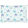 thumbnail image 4 of ABPHQTO Juego de ropa de cama de 3 piezas Funda nórdica azul de estrellas de mar con 2 fundas de almohada para la decoración de la habitación del hogar, 4 of 4