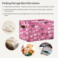 thumbnail image 5 of Coolnut Pink Stars Foldable Storage Basket for Shelves, Collapsible Sturdy Storage Bin with Handles, Canvas Storage Cube for Organizing Closet 1PC Home Decor, 5 of 7