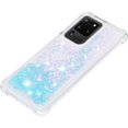 thumbnail image 6 of Compatible with Samsung Galaxy S20 Ultra Case Glitter Luxury Cute Love Liquid Quicksand Clear TPU Girls Women Stylish Bumper Shockproof Protective Case for Samsung Galaxy S20 Ultra Star Blue YB, 6 of 12