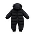 thumbnail image 3 of Esho Baby Girls Boys Winter Hooded Snowsuits Romper Bodysuits Newborns Warm Down Bodysuits Outfits 0-18M, 3 of 3