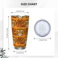 thumbnail image 4 of Honeii Tiger Print 20OZ Car Cup, Insulated Stainless Steel Travel Mug with Lid and Straw, Keep Your Drinks Hot and Cold-Straw Three-piece Set, 4 of 8