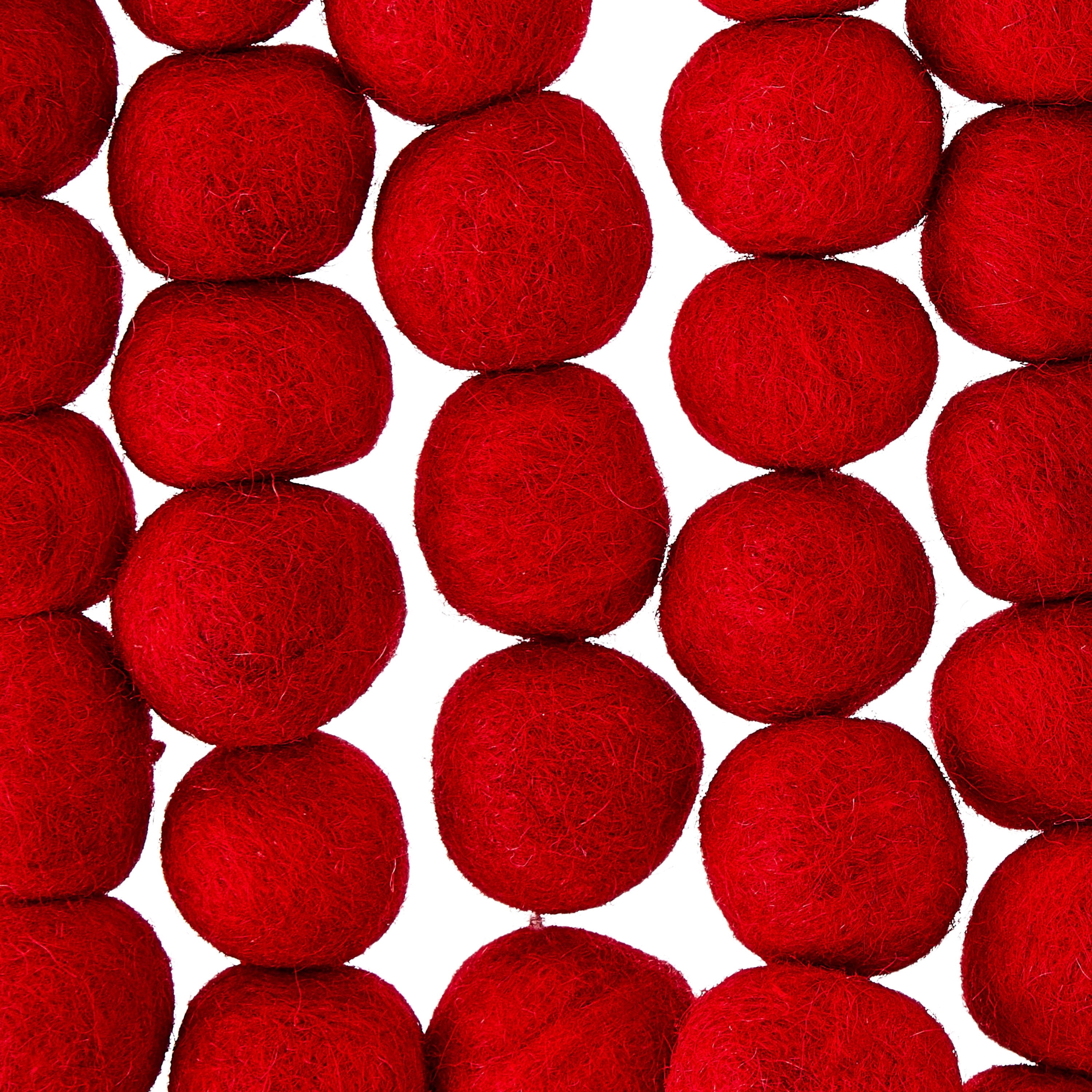 Pom-Pom Christmas Garland, Red, 6', by Holiday Time