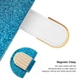 thumbnail image 6 of SaniMore for Samsung Galaxy S23 Wallet Case with Card Slot, Bling Sparkle Glitter Magnetic Clasp Purse Soft TPU + PU Leather Cover with Practical Bracket Shockproof Protection Shell, Blue, 6 of 8