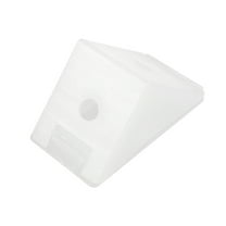 Unique Bargains Shelf Furniture Door 90 Degree Plastic Corner Braces 2 Holes Angle Brackets w Cover Cap, 10Pcs