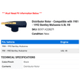 thumbnail image 2 of Distributor Rotor - Compatible with 1981 - 1992 Bentley Mulsanne 6.8L V8 1982 1983 1984 1985 1986 1987 1988 1989 1990 1991, 2 of 2