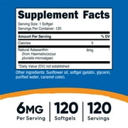 Nutricost Astaxanthin 6mg, 120 Softgels - Non-GMO & Gluten Free Supplement
