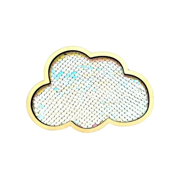 Tablero de actividades con lentejuelas, accesorios de bricolaje, piezas de juguetes Montessori, tablero de actividades para niños Blanco