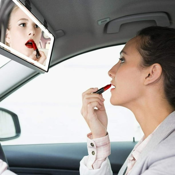 Car Sun Visor Vanity Mirror, Miroir De Maquillage Rechargeable