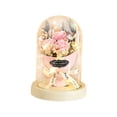 thumbnail image 2 of de flores de jabón perfumados florales realistas románticos jabón de flores preservadas ilumina la cúpula de cristal de flores para el día de Rosa, 2 of 8
