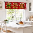 thumbnail image 2 of AshasdS Gingerbread Character Window Valance Christmas Curtain Valance Holiday Kitchen Window Treatment Decorative Decor, 2 of 5