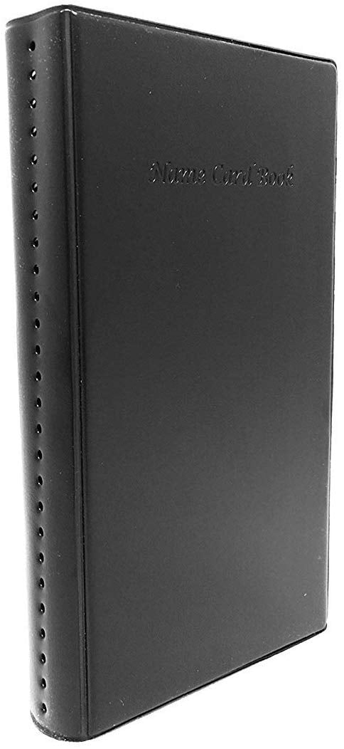 Professional Business Card Holder/Book with Black Cover, Holds 300