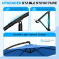 thumbnail image 5 of Easthome 10ft Offset Hanging Market Patio Umbrella for Backyard, Poolside, Lawn and Garden w/Easy Tilt Adjustment, Polyester Shade, 6 Ribs - Sapphire Blue, 5 of 8