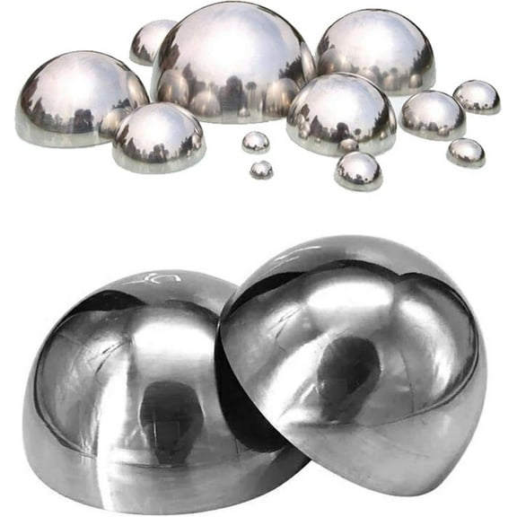 6pcs Hollow Hemisphere Ball Gazing Ball Half for Outdoor Decoration Shopping Mall Decor Wall Decorated (Silver)